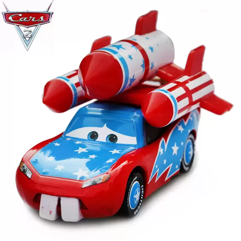 Cars 2 models - Blue Rocket Lightning Mcqueen