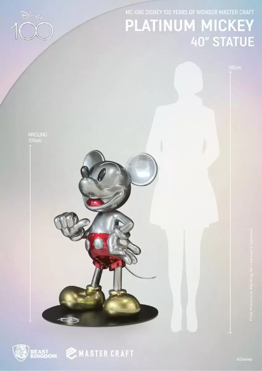 Master Craft - Disney 100 Years of Wonder - Platinum Mickey 40\