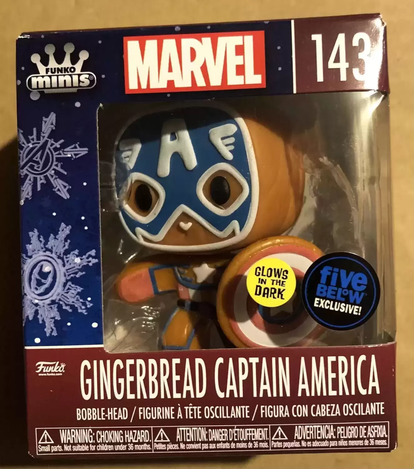 Funko Minis - Marvel - Gingerbread Captain America GITD