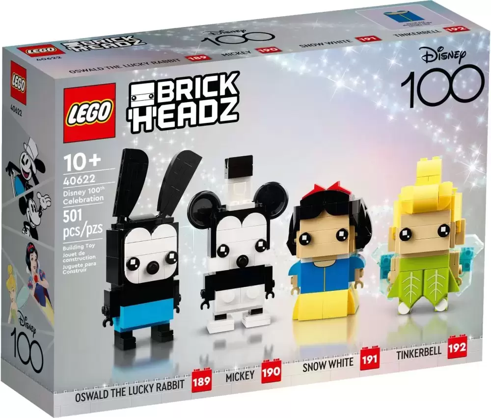 LEGO BrickHeadz - 189 & 190 & 191 & 192 - Disney 100th Celebration