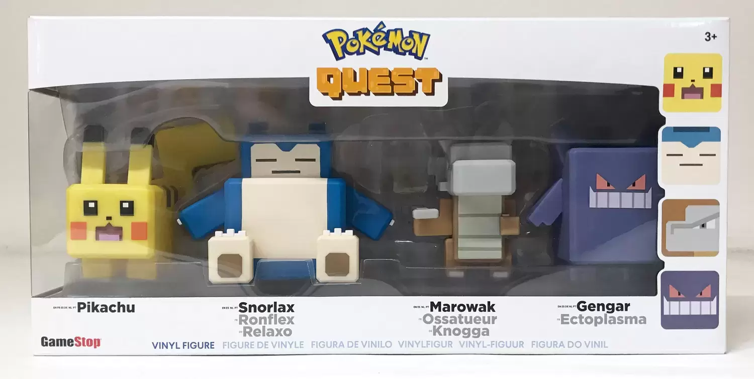 Pokemon Quest - Pikachu, Snorlax, Marowak & Gengar 4 Pack