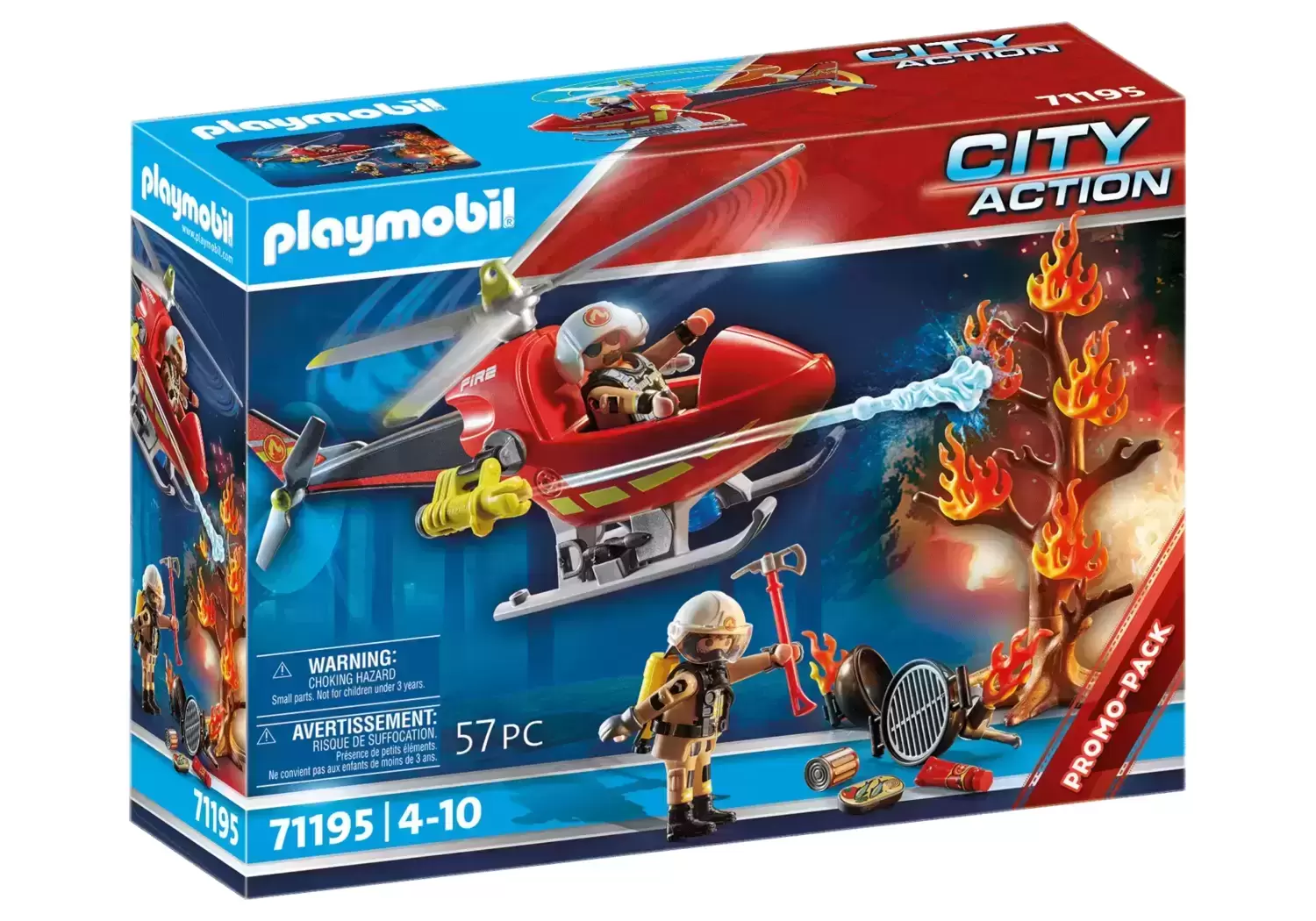 Playmobil Pompier - Hélicoptère bombardier des pompiers