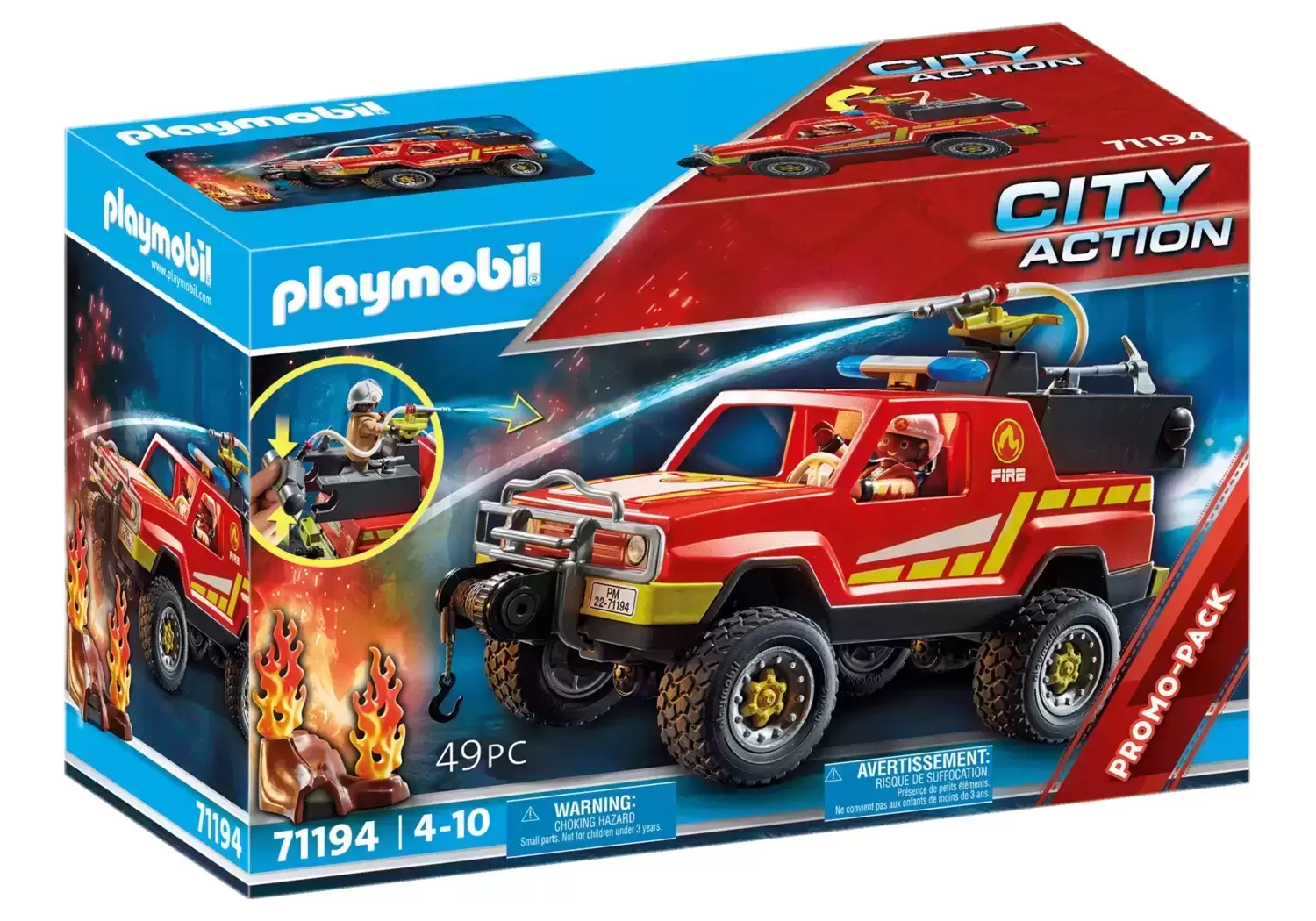 Playmobil Pompier - Pick-up et pompier