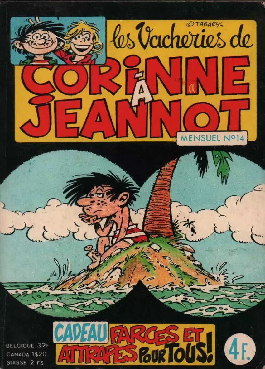 Les vacheries de Corinne à Jeannot - Le gag de couverture