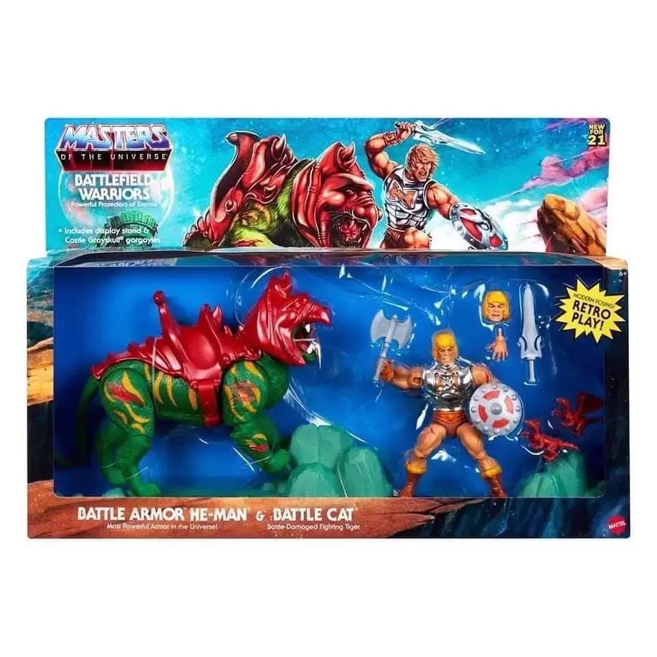 Masters of the Universe Origins - Battle Armor He-Man & Battle Cat (Battlefield Warriors)