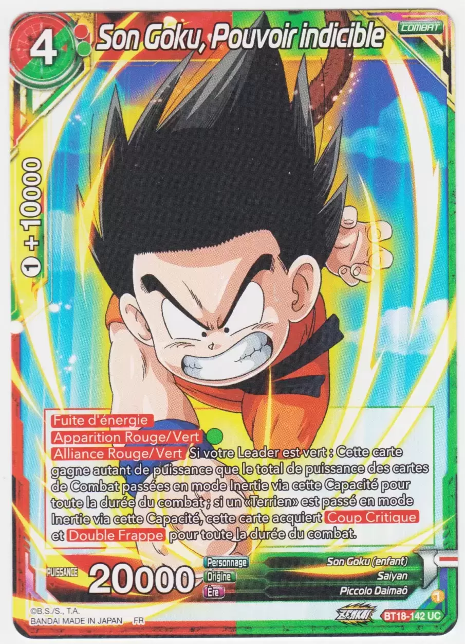 Dawn of the Z-Legends [BT18] - Son Goku, Pouvoir indicible