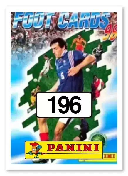 Laurent Blanc - France national team - carte 196 Panini FOOT Cards 98
