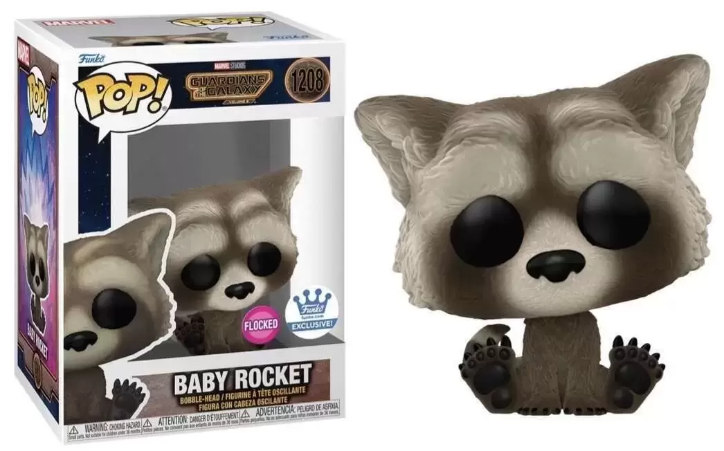 POP! MARVEL - The guardians of The Galaxy - Baby Rocket Flocked