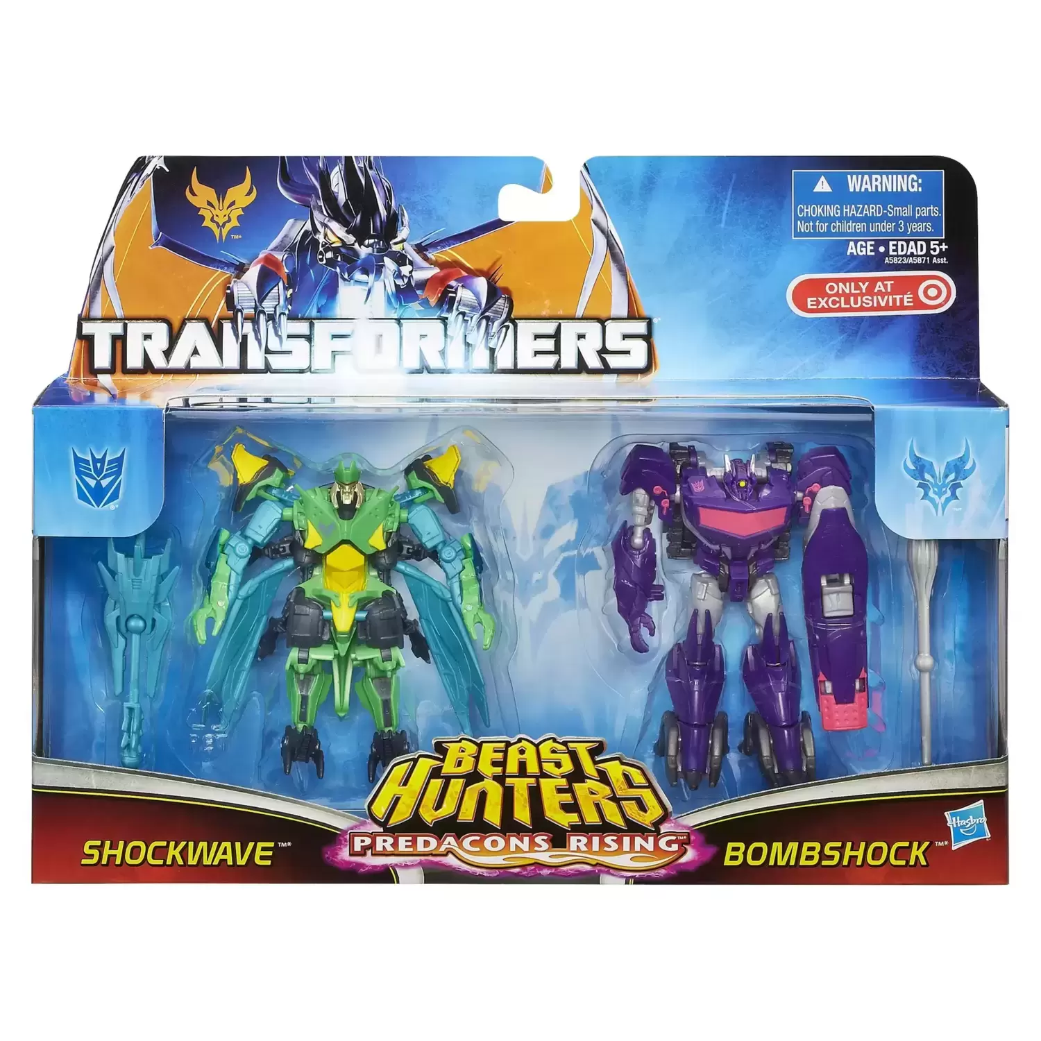 Transformers Prime Beast Hunters - Cyberverse Versus Pack (Shockwave vs Bombshock)
