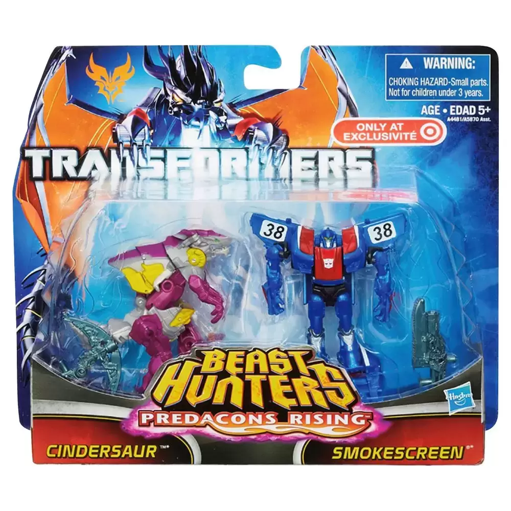 Transformers Prime Beast Hunters - Cyberverse Versus Pack (Cindersaur vs Smokescreen)