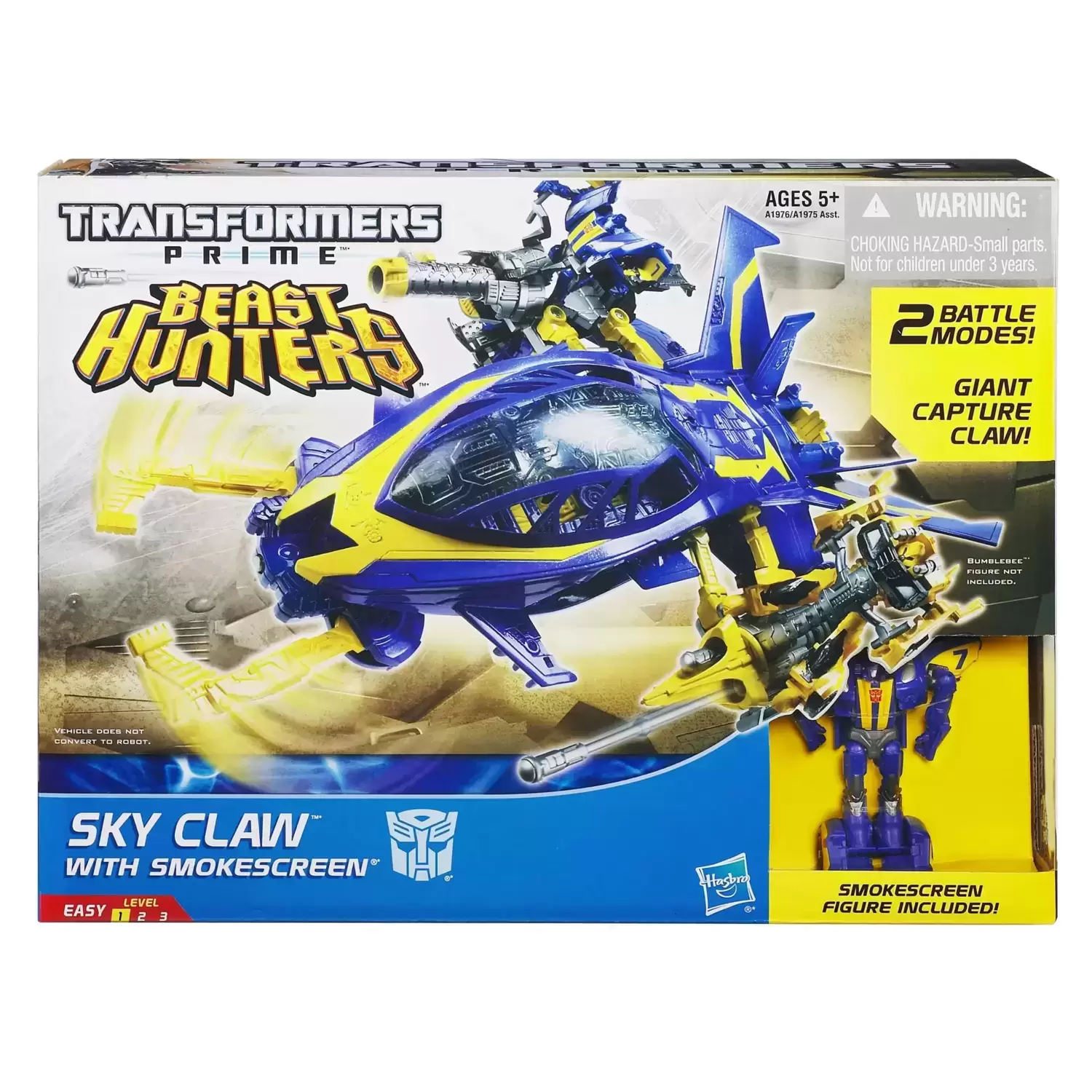 Transformers Prime Beast Hunters - Sky Claw with Smokescreen