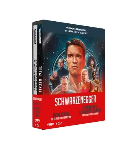 Blu-ray Steelbook - Total Recall + Terminator 2 [4K Ultra HD + Blu-Ray-Édition boîtier SteelBook]