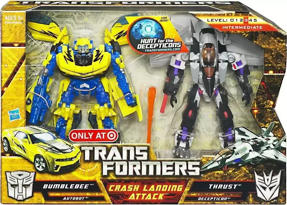 Transformers Hunt for the Decepticon - Versus Pack: Crash Landing Attack (Bumblebee vs Thrust)