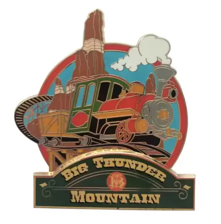 Disney Pins Open Edition - DLP - Big Thunder Mountain Train and Logo