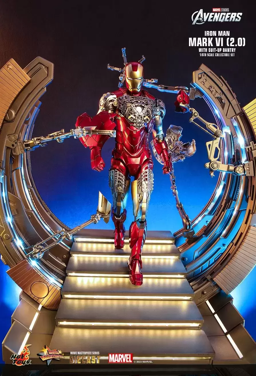 Movie Masterpiece Series - The Avengers - Iron Man Mark VI (2.0) with Suit up Gantry
