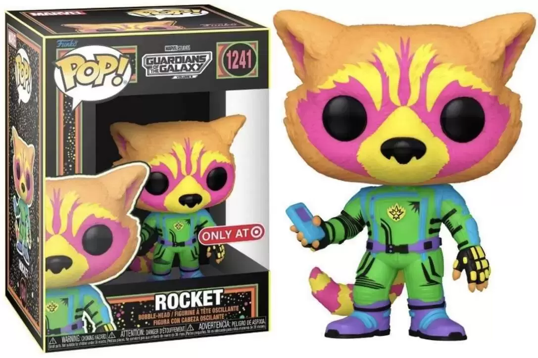 POP! MARVEL - The guardians of The Galaxy - Rocket Blacklight