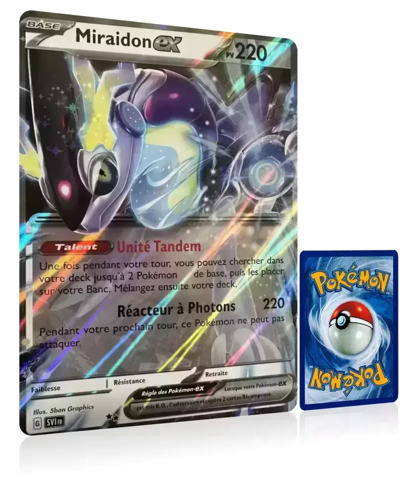 Miraidon EX - Jumbo - carte Pokémon SVIfr Cartes Pokemon Jumbo XXL -  Ecarlate et Violet