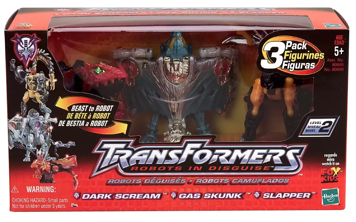 Transformers Robots in Disguise (RID 2001) - Multipack: Dark Scream, Gas Skunk & Slapper
