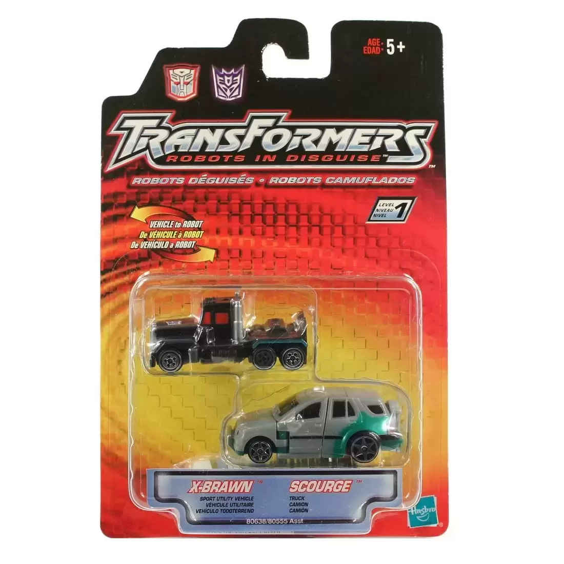Transformers Robots in Disguise (RID 2001) - Twin Pack: X-Brawn & Scourge (Spychangers)