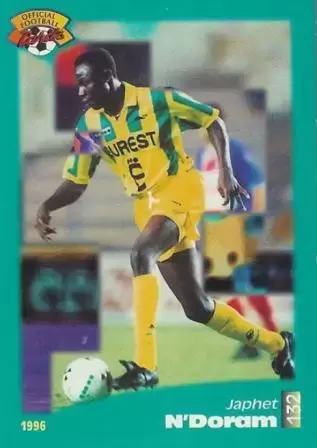 Panini U.N.F.P. Football Cards 1995-1996 - Japhet N\'Doram - Nantes