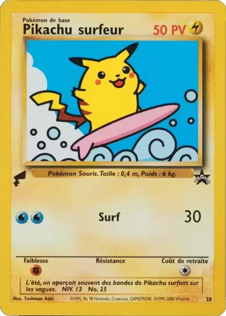 Pikachu World Collection 2000 - Pikachu Surfeur