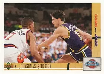 Upper D.E.C.K - NBA Basketball 91-92 Edition - US Version - K. Johnson vs. Stockton CC