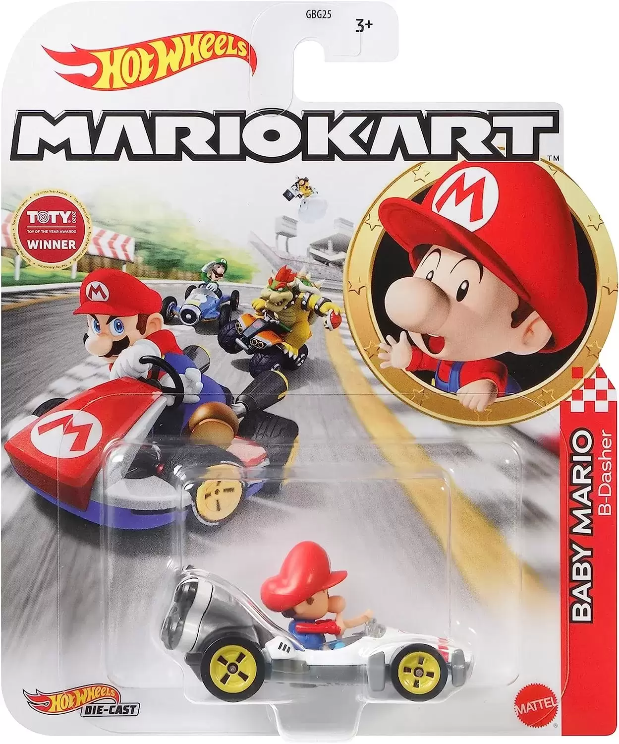 Hot Wheels Mario Kart - Baby Mario B-Dasher