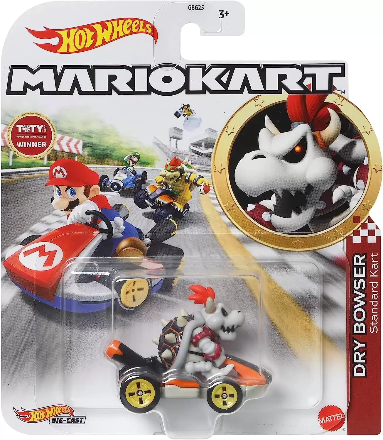 Hot Wheels Mario Kart - Dry Bowser - Standard Kart