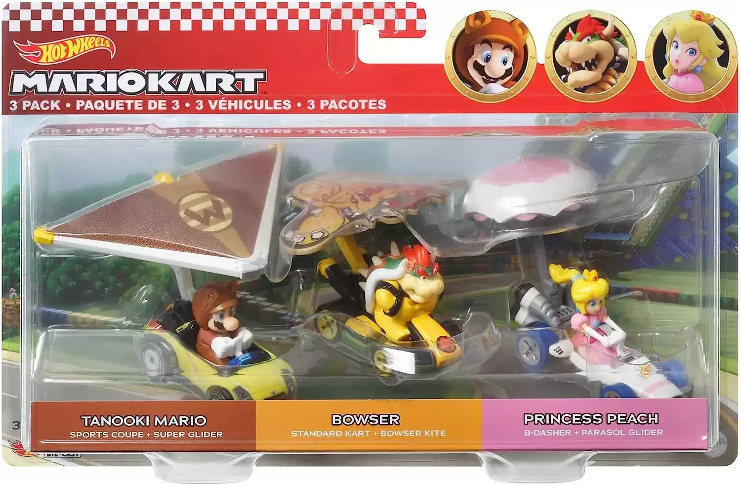Hot Wheels Mario Kart - Mario Kart Gliders 3-Pack