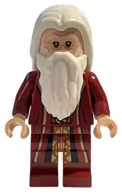 Lego Harry Potter Minifigures - Albus Dumbledore - Dark Red Robe, White Hair