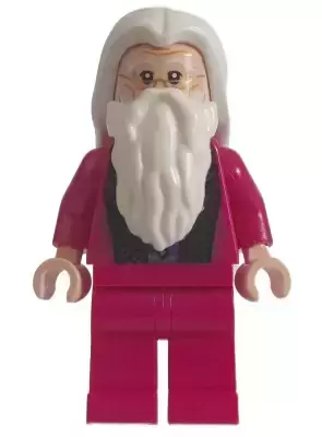 Lego Harry Potter Minifigures - Albus Dumbledore - Magenta Robe, Plain Legs