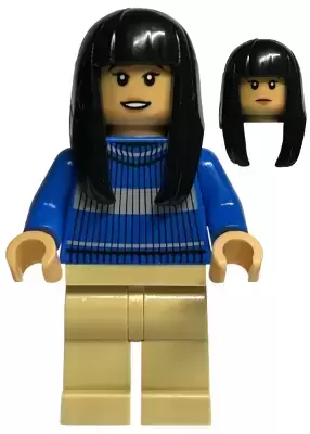 Lego Harry Potter Minifigures - Cho Chang - Blue Ravenclaw Quidditch Sweater, Tan Legs