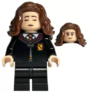 Lego Harry Potter Minifigures - Hermione Granger - Black Gryffindor Robe and Medium Legs, Sleeping / Awake