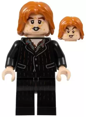 Lego Harry Potter Minifigures - Peter Pettigrew (Wormtail) - Black Suit, Light Nougat Hands
