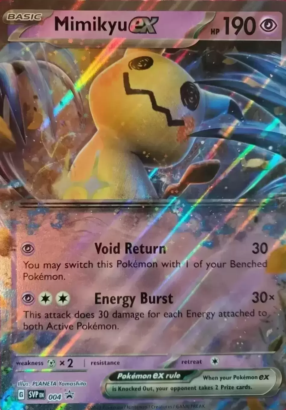 Mimikyu ex · Scarlet & Violet Promos (SVP) #004 ‹ PkmnCards