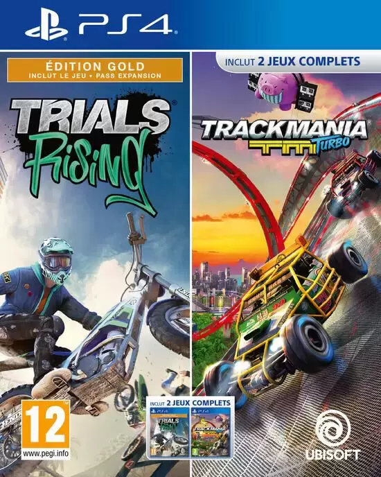 Jeux PS4 - Compilation - Trackmania + Trials Rising