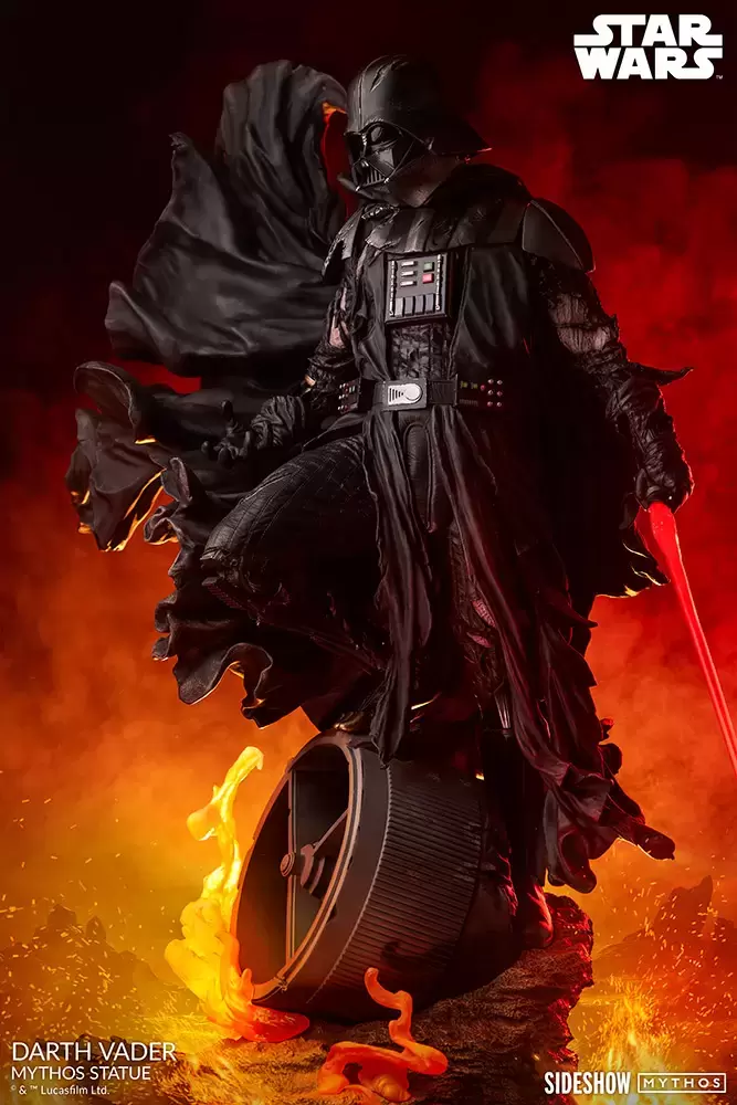 Sideshow - Darth Vader Mythos Flaming Saber & Damaged Helmet