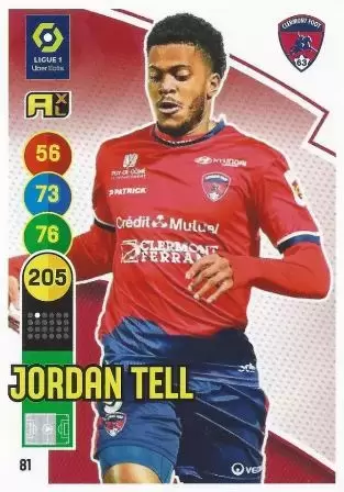 Adrenalyn XL 2021-2022 - France - Jordan Tell - Clermont Foot 63