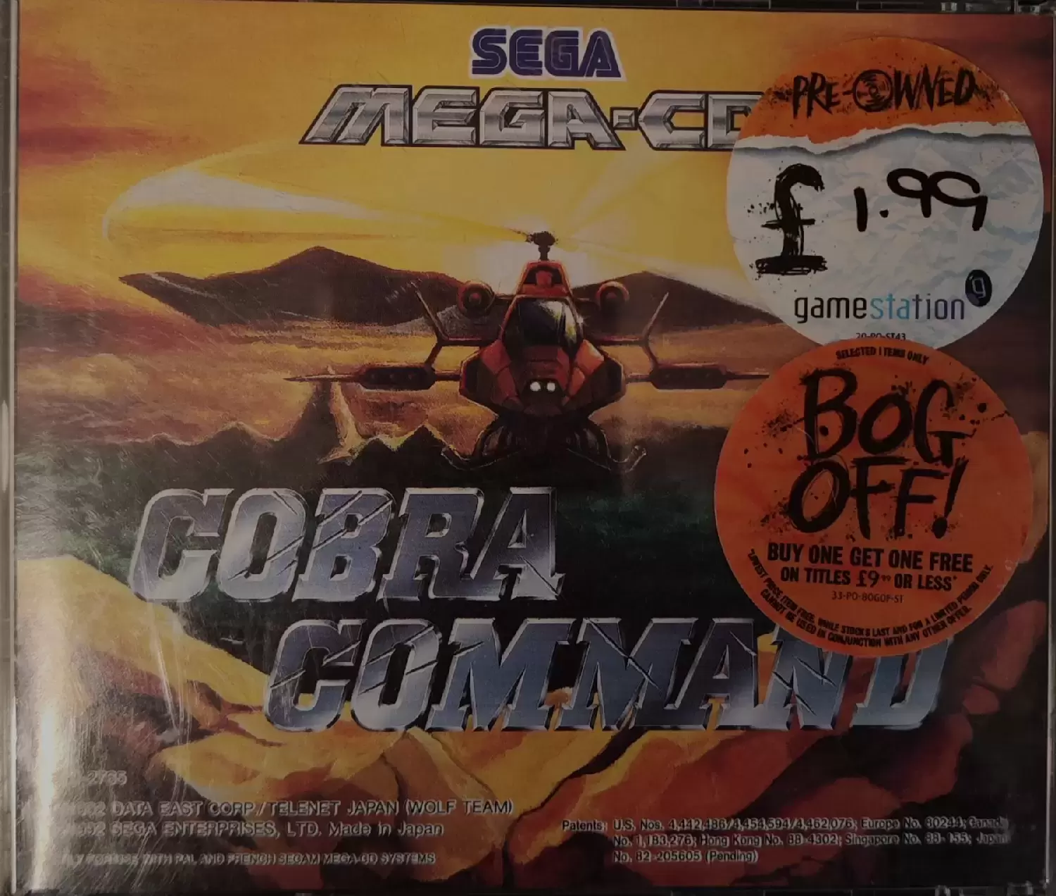 SEGA Mega CD Games - Cobra command