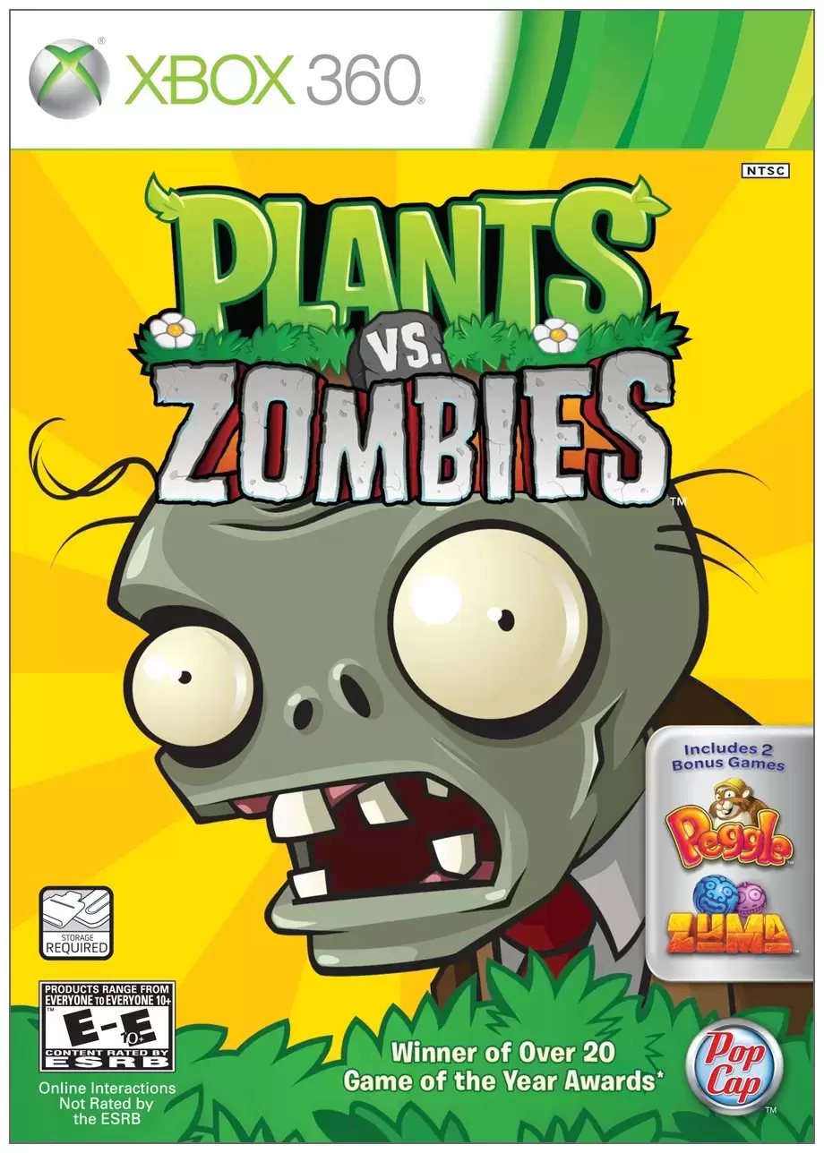 Jeux XBOX 360 - Plants Vs Zombies