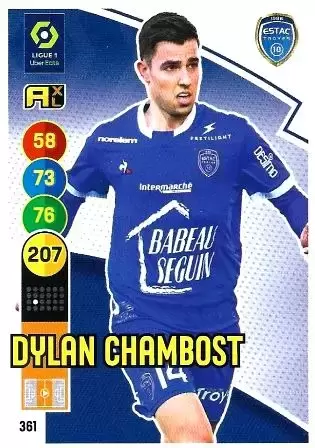 Adrenalyn XL 2021-2022 - France - Dylan Chambost - ESTAC Troyes
