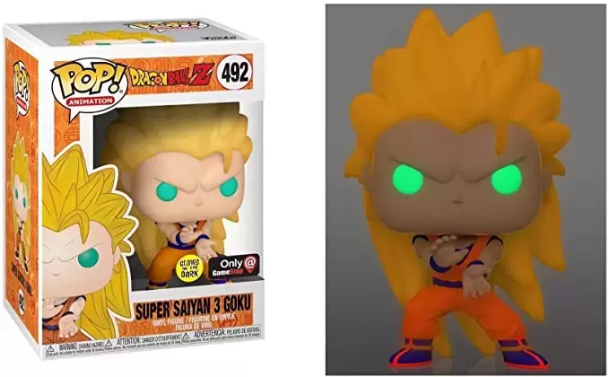  Pop Animation Dragon Ball Z - Super Saiyan 3 Goku Pop! Vinyl  Figure #492 : Toys & Games