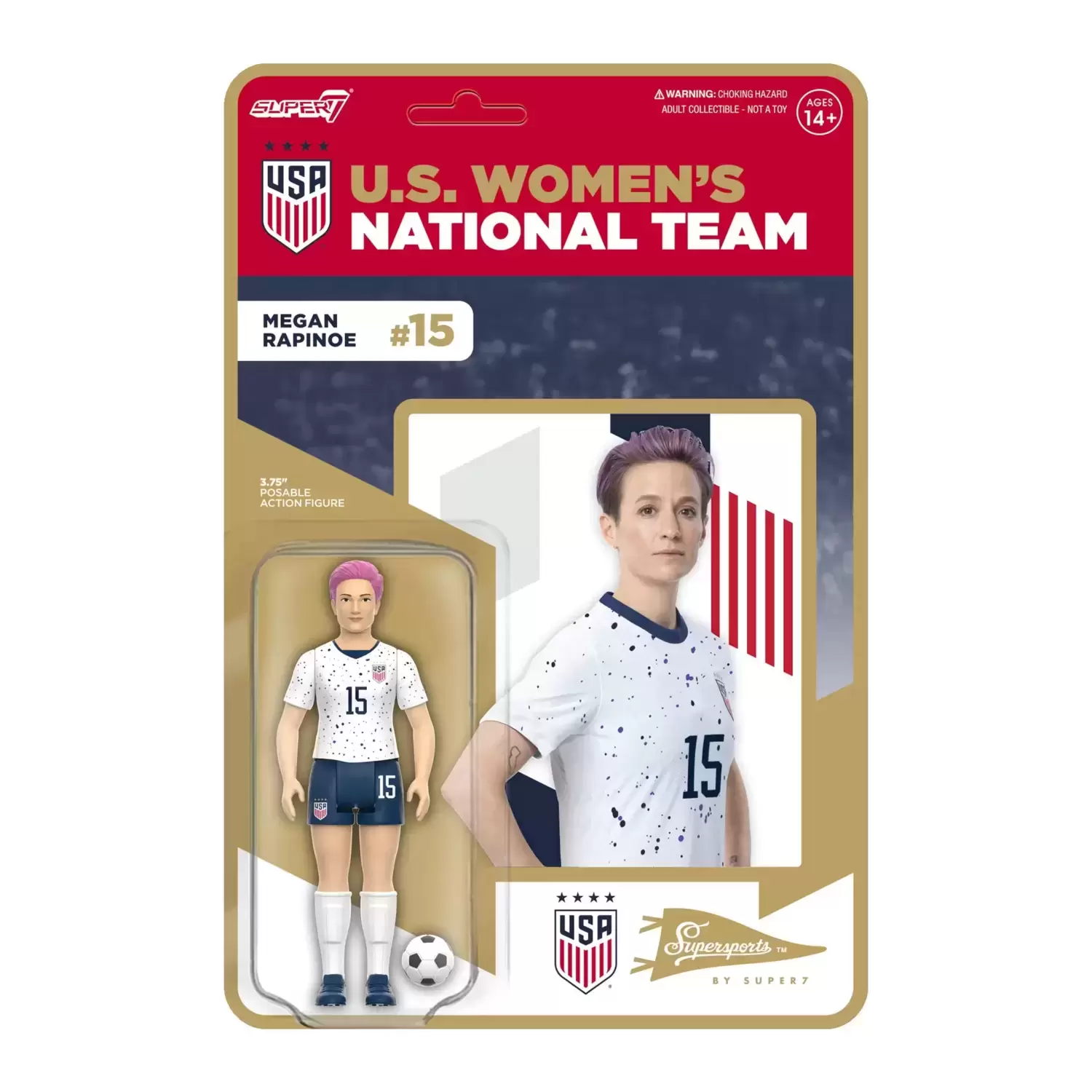 Supersports by Super7 - USWNT - Megan Rapinoe (2023 World Cup Home Kit)