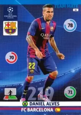 UEFA Champions League 2014-2015. Adrenalyn XL - Daniel Alves - FC Barcelona