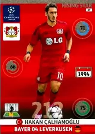 Adrenalyn XL - UEFA Champions League 2014-2015 - Hakan Çalhanoğlu - Bayer 04 Leverkusen