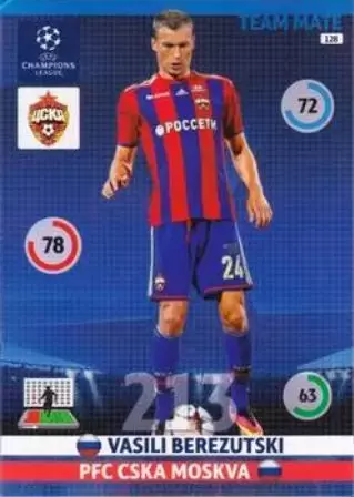 Adrenalyn XL - UEFA Champions League 2014-2015 - Vasili Berezutski - PFC CSKA Moskva