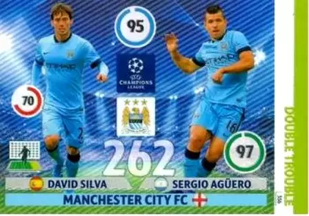 UEFA Champions League 2014-2015. Adrenalyn XL - David Silva / Sergio Agüero - Manchester City FC
