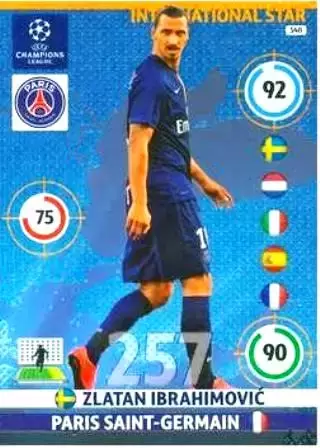 Adrenalyn XL - UEFA Champions League 2014-2015 - Zlatan Ibrahimović - Paris Saint-Germain