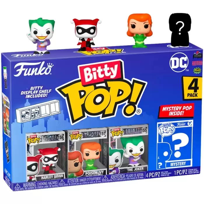 Bitty POP! - Batman The Animated Series - The Joker, Harley Quinn, Poison Ivy & Mystery