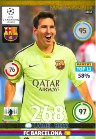 UEFA Champions League 2014-2015. Adrenalyn XL - Lionel Messi - FC Barcelona